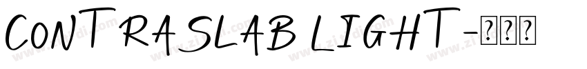 ContraSlab Light字体转换